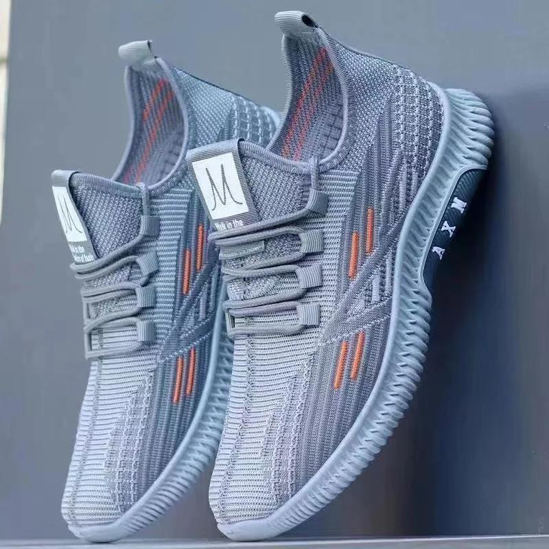 Fashion Men's lightweight mesh breathable casual sports shoes summer outdoor soft sole comfortable running shoes fashion youth sneakers