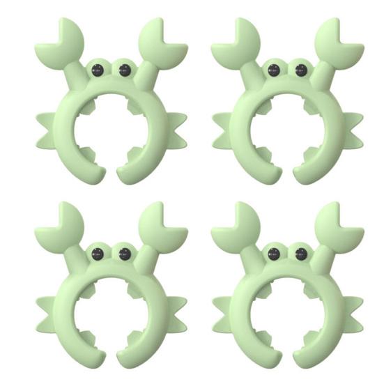 4Pcs Creative Crab Shaped Spatula Rack Utensil Holder Food-Grade BPA Free Heat