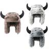 Cappello da Sci Invernale con Design a Corno Fantasioso con Interno in Morbido Peluche Cappello Comodo per Adulti Protezioni per il Freddo