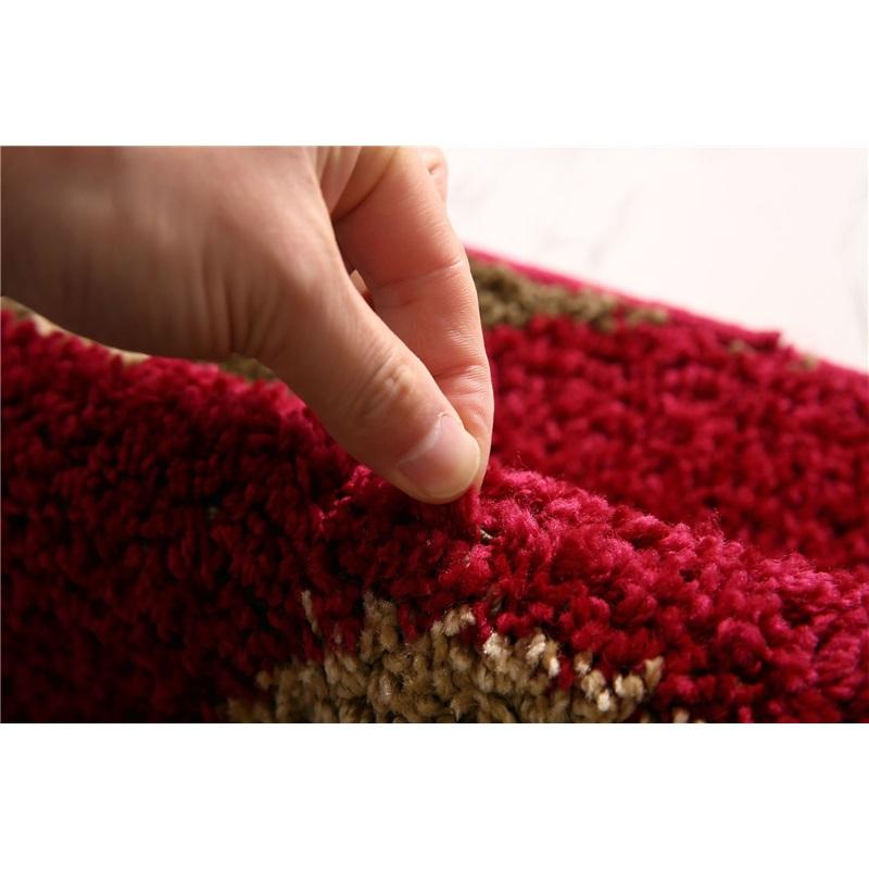 Chinese Floral Pattern Plush Floor Mat Non Slip Water Absorbent Washable Bathroom Entrance Doormat Home Decor