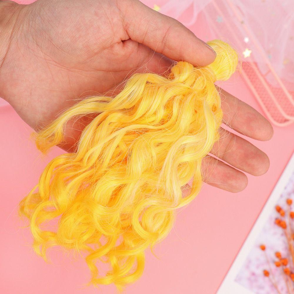 Hochtemperatur 15*100cm 1/3 1/4 1/6 Puppe Puppenhaar Puppenhaar Perücke Puppe Lockenperücken Puppenperücke