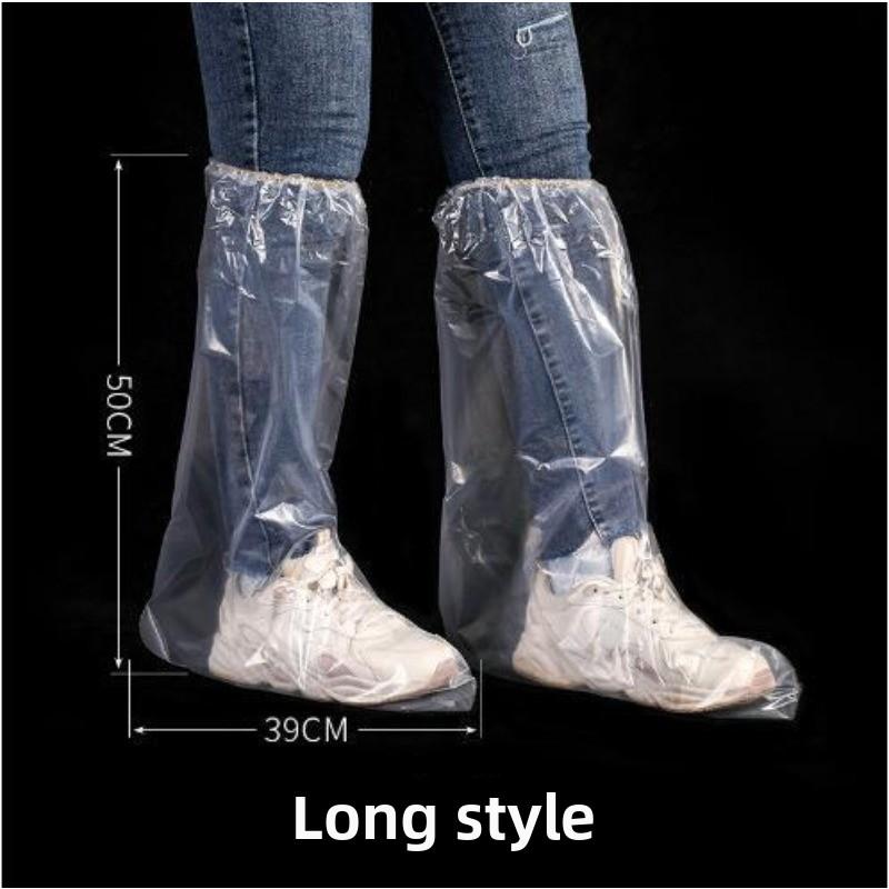 Einweg-Überschuhe Regendicht und Feuchtigkeitsdicht Regentag Schuhüberzieher Rutschfest Transparenter Kunststoff Outdoor Verdickt