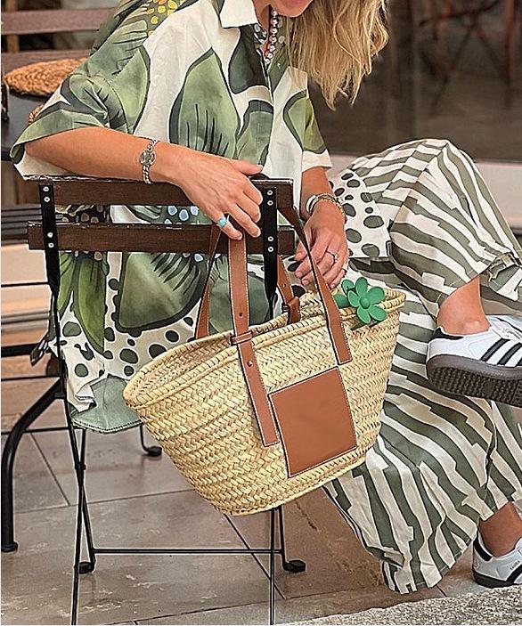 2025 European & American Women's Geometric Print Lapel Casual Set