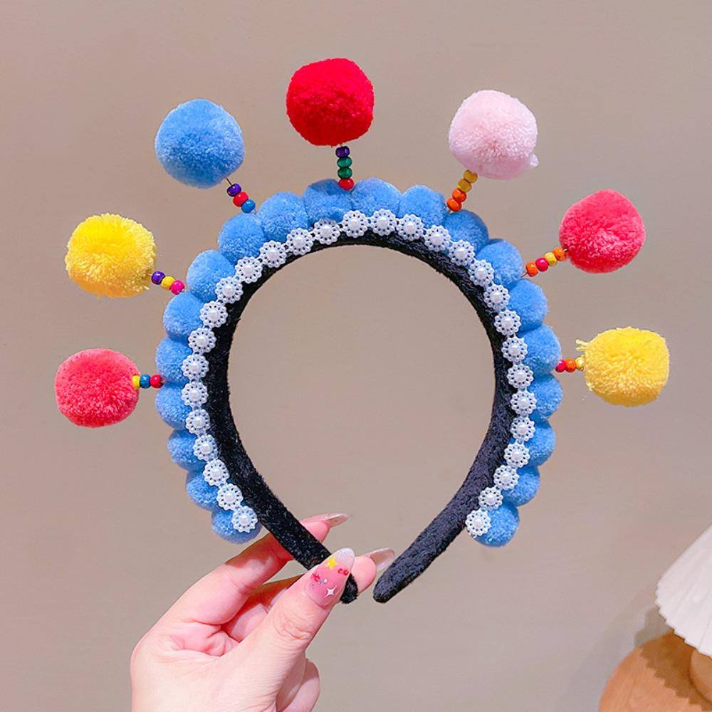 Tassel Chinese New Year Headwear Tang Suit Hair Hoop Hanfu Headwear Beijing Opera Headband  Girls