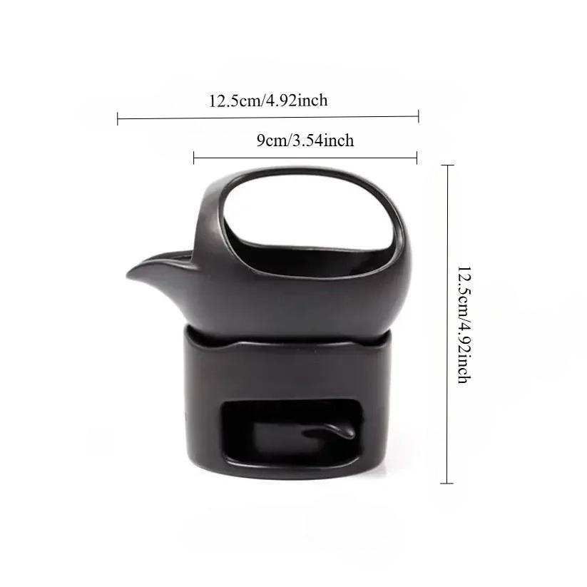 Japanese retro tea heater, ceramic candle heating frame, three in one essential oil incense burner, Kung Fu tea oven