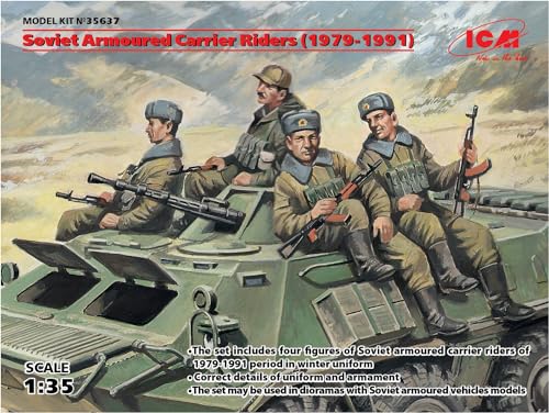 ICM 1/35 Scale Soviet Armored Personnel Carrier Crew, 1979-1991, Plastic Model Kit 35637