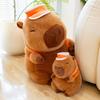 Cute Cartoon Animal Basketball Backpack Capybara Plush Toy Kawaii Stuffed Doll Home Decor Gifts For Kids