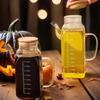 Kitchen Large Capacity Oil Bottle Soy Sauce Seasoning Bottle High Temperature Resistant Material With Bamboo Cover