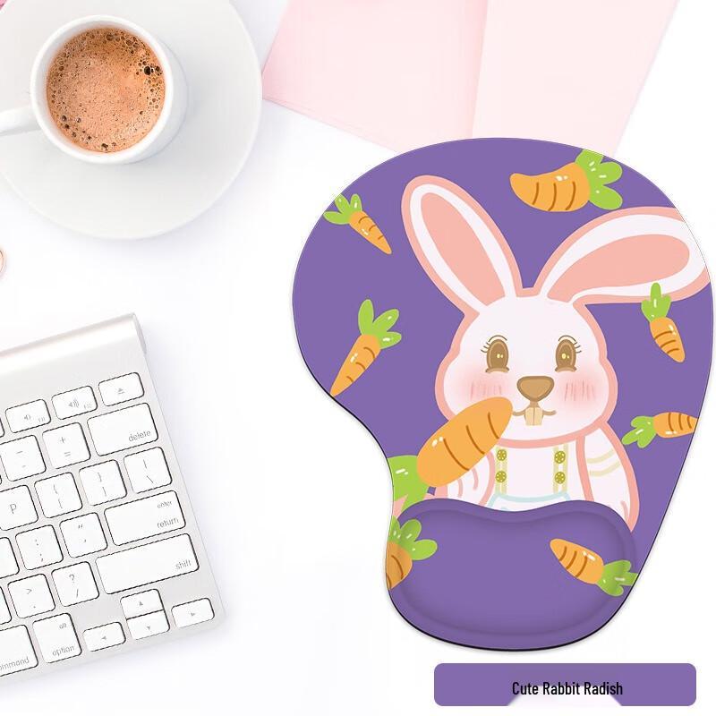 Fumede Cartoon Rabbit Wrist Rest Mouse Pad
