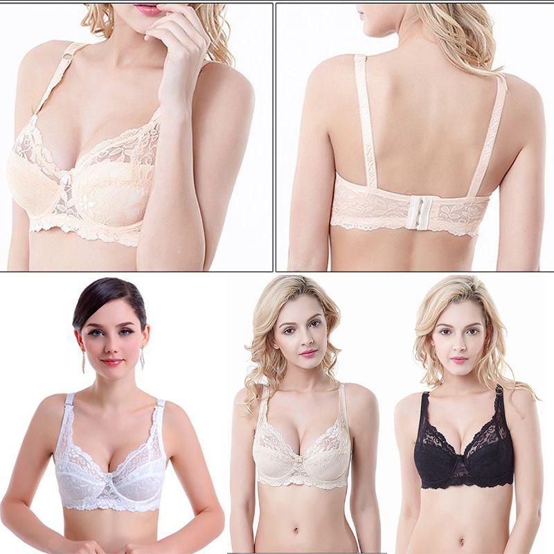 Eleganter Damen-Vollschalen-BH in Übergröße mit Spitze und verstellbaren Trägern