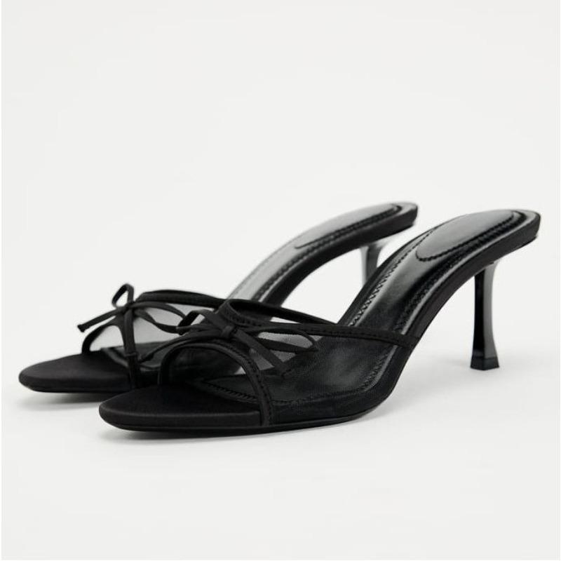 

Fashion Women Summer New Luxury Brand High Heel Sandals Versatile Simple Slim Heel Sandals Slippers Slim Heel Sandals Dress Slippers 35