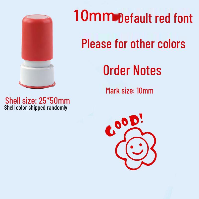 Children's Reward Stamp Set: Cartoon Teacher Small Red Flower Stamps for Kindergarten and Primary School