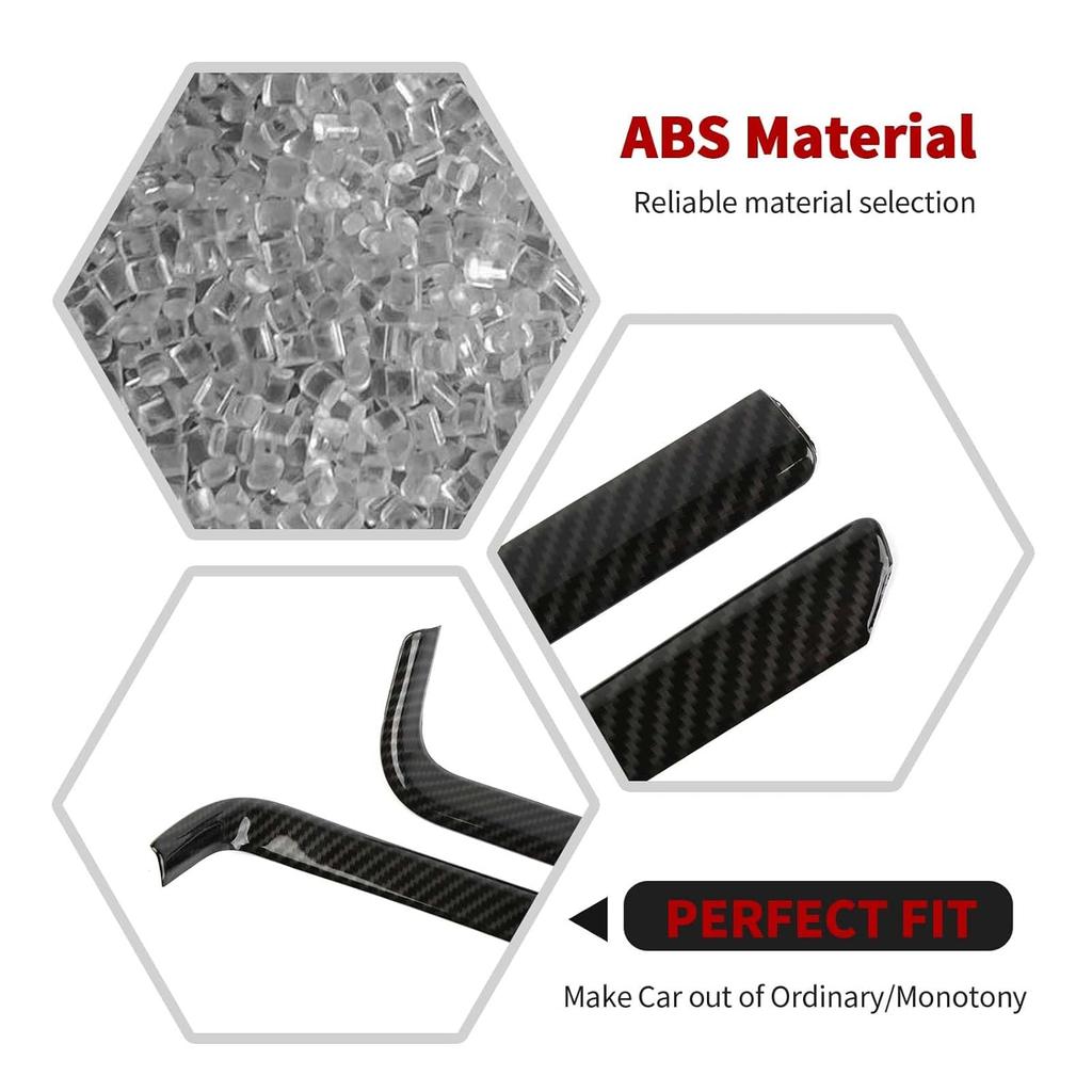 Carbon Fiber Center Console Dashboard Side Air Vent AC Outlet Cover Trim Interior Accessories Compatible with Chevy Suburban SUV 2020-2023,for GMC