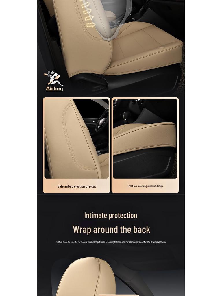All-Season Leather Seat Cover for Volkswagen Tango - Universal Fit, Original Car Texture