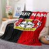 1PC Custom Name Bayer 04 Leverkusen Patterned Flannel Blanket Suitable For All Seasons for Home Decor Warmth and Comfort Gifts Holiday Present_xia