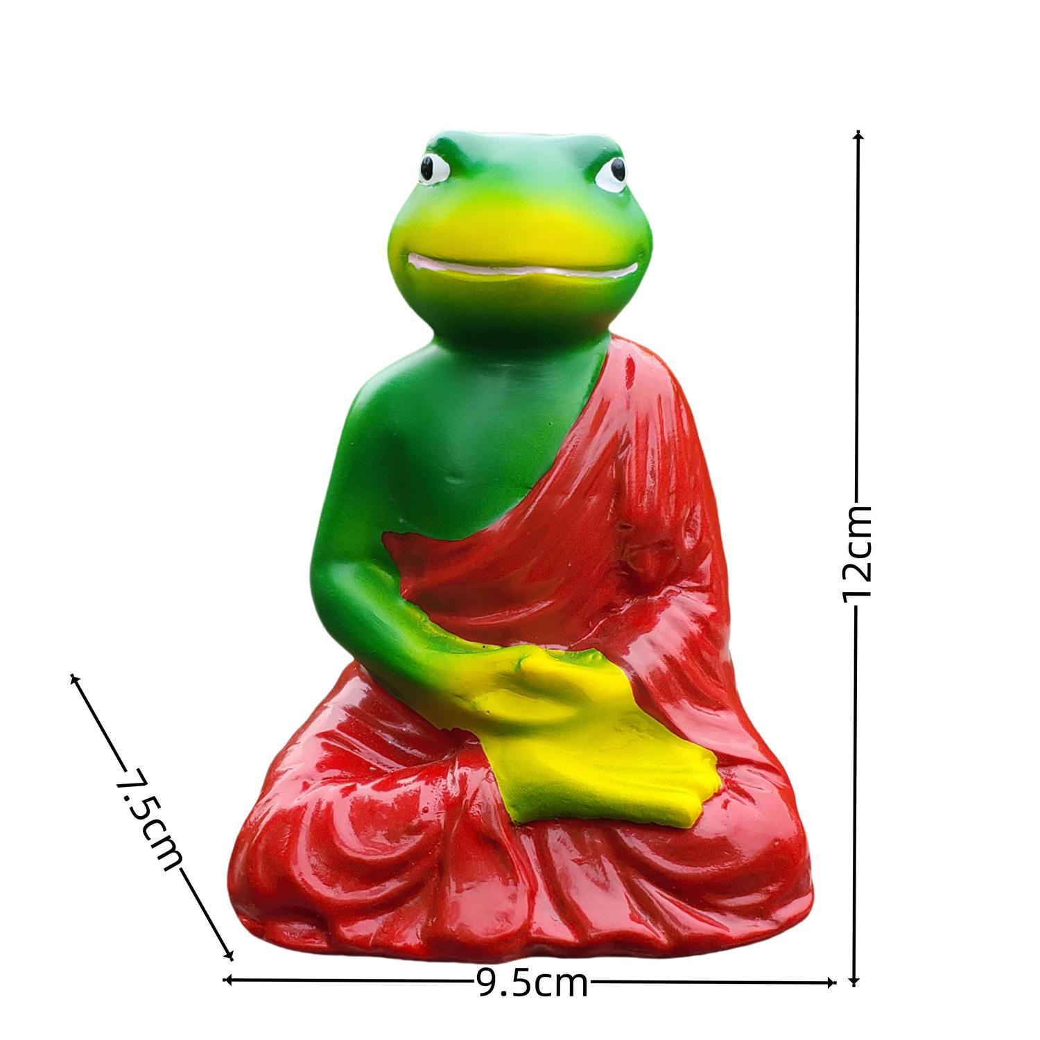 

Дзен Медитация Лягушка Монах Инопланетянин Смола Орнамент для Йоги и Декора Двора