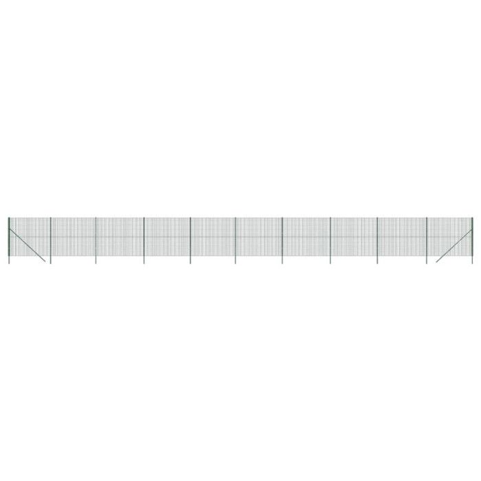 VidaXL Wire Mesh Fence, Decorative Fence Panel, Protective Barrier Garden Patio Outdoor, Green 154063