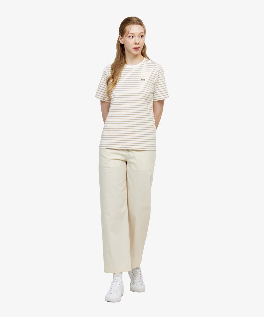 LACOSTE Women'S Striped Short Sleeve T-Shirt Tf262E-56G 02S