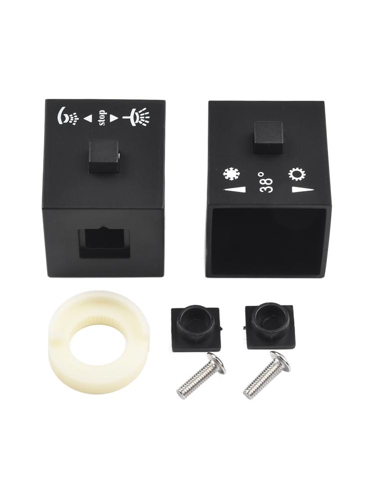 Premium Black Thermostatic Handle Knob for Precise Shower Temperature Control