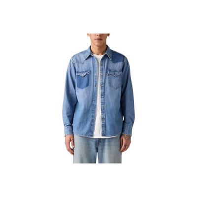 Levis American Color Block Casual Denim Shirt Men Shirts 85745-0237