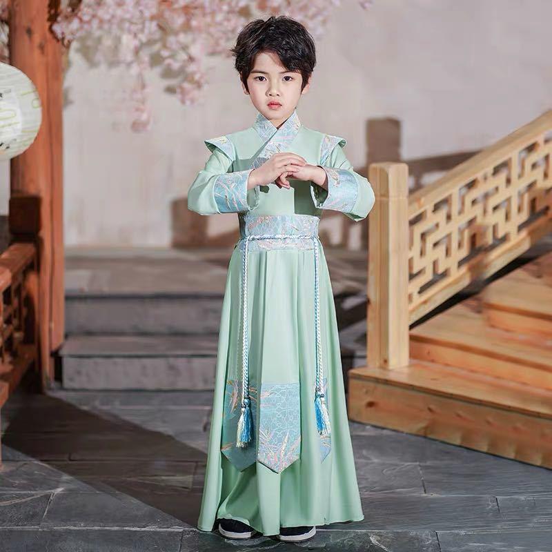 Chinese Style Ancient Tang Suit Hanfu for Boys - Traditional Performance and School Costume