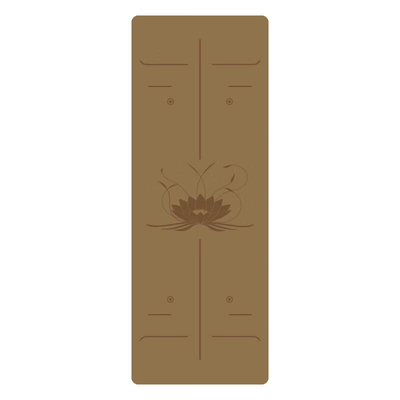 Rubber Yoga Mat with Lotus Posture Lines