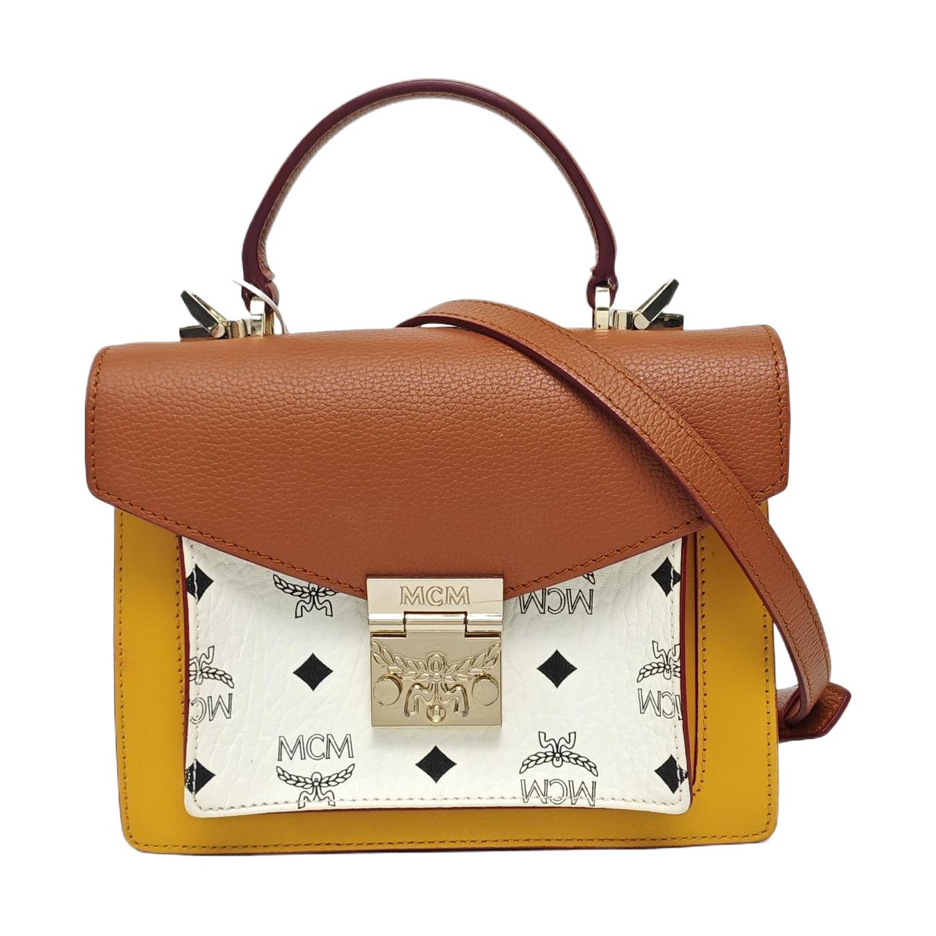 [Pre-Owned] Millie Visetos Classic Logo Leather Shoulder Crossbody Handbag - Very Good #TL3OWJ ONE SIZE
