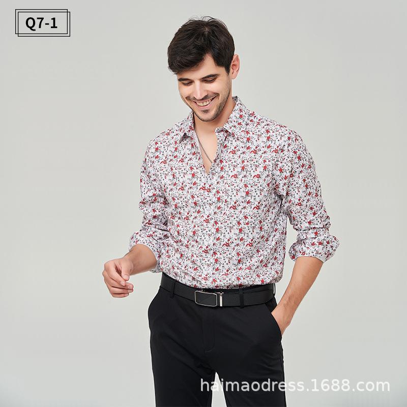 Men’s Lightweight Floral Long Sleeve Casual Shirt