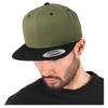 Yupoong Cappellino Snapback Classico Premium Bicolore da Uomo
