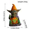 Halloween Pumpkin Lights Desk Figurine Halloween Resin Halloween Figurine For Halloween Decorations Lighted Halloween Statue