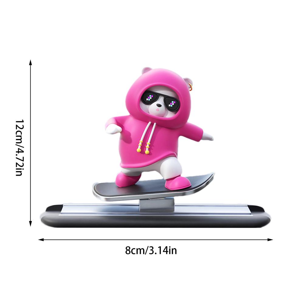 

Skateboarding Bear Car Decor Skater Bear auto Interior Decoration Dashboard Ornament Car Accessories for Car Interior Decor красный