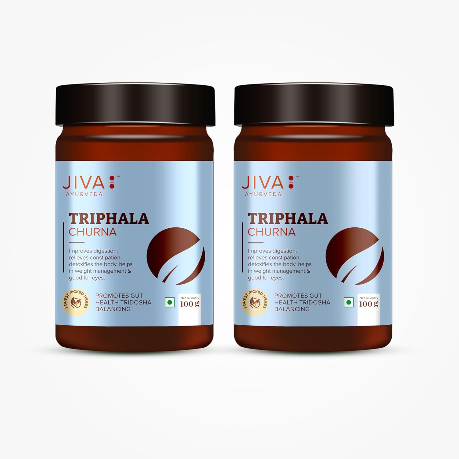 

Jiva Triphala Churna 100g x Pack of 2 Ayurvedic Powder for Digestion Gut Health Detox Immunity