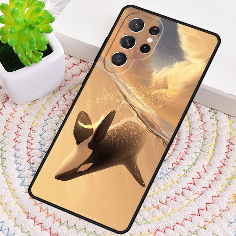 Killer Whale Orca soft Silicone Phone Case For Samsung Galaxy note 10 pro S26 S25 S24 S23 S22 S21 Plus S25Ultra Capa Cover