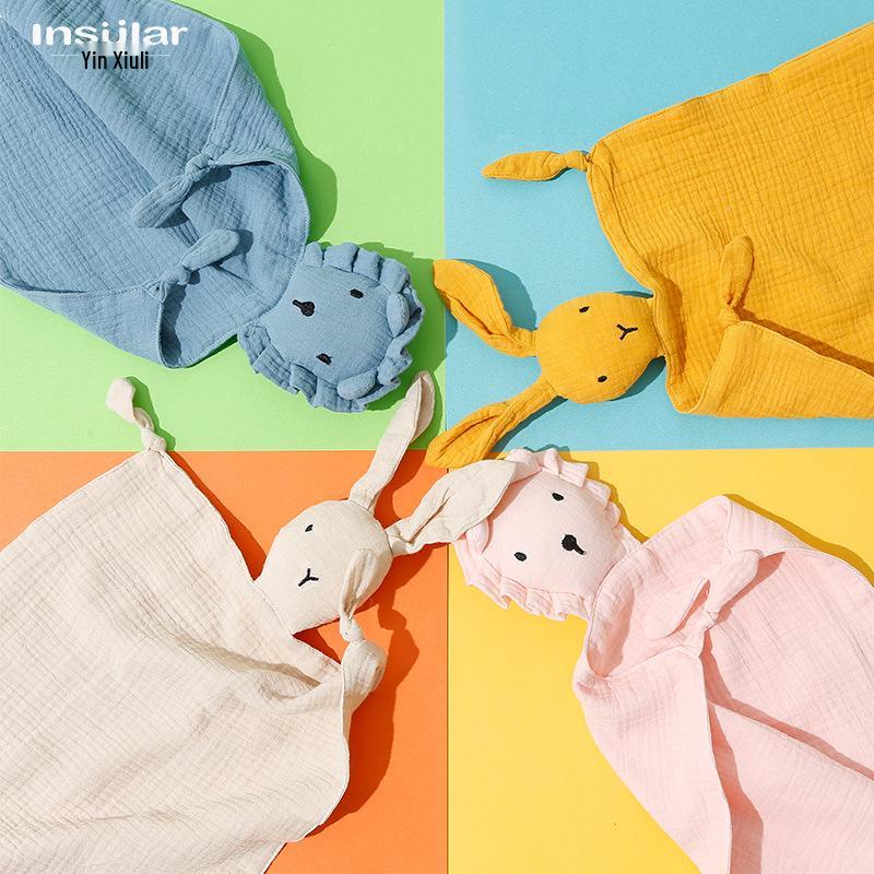 Cross-Border Baby Muslin Lion Comfort Blanket: Pure Cotton Sleep Companion Toy