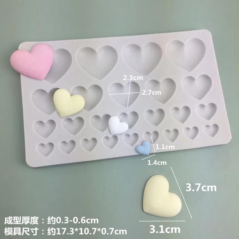 DIY Love Silicone Mold Chocolate Fondant Cake Mold Heart Dessert Decoration Baking Supplies