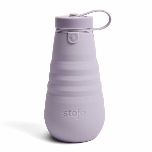 STOJO Collapsible Reusable & Leakproof Travel Water Bottle, 20 Oz/592 Ml (LILAC)