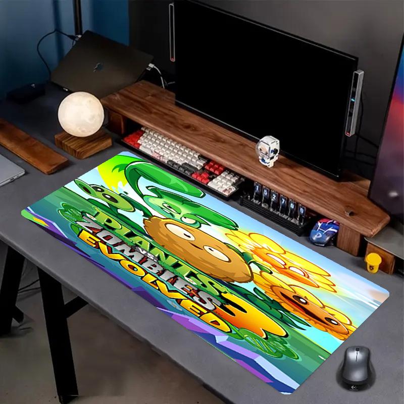 Pflanzen vs. Zombies Print Mauspads, Anti-Rutsch Schreibtisch-Tastaturmatte, für PC Laptop Gaming Arbeiten Tägliche Nutzung, Coole Festival Überraschungsgeschenk