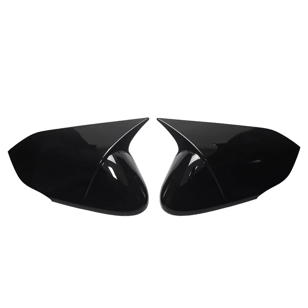 Car Decoration Car Stickers Door Mirror Cover For Kia K4 2024-2026 Car Rearview Accessories Carbon Fiber Glossy Black