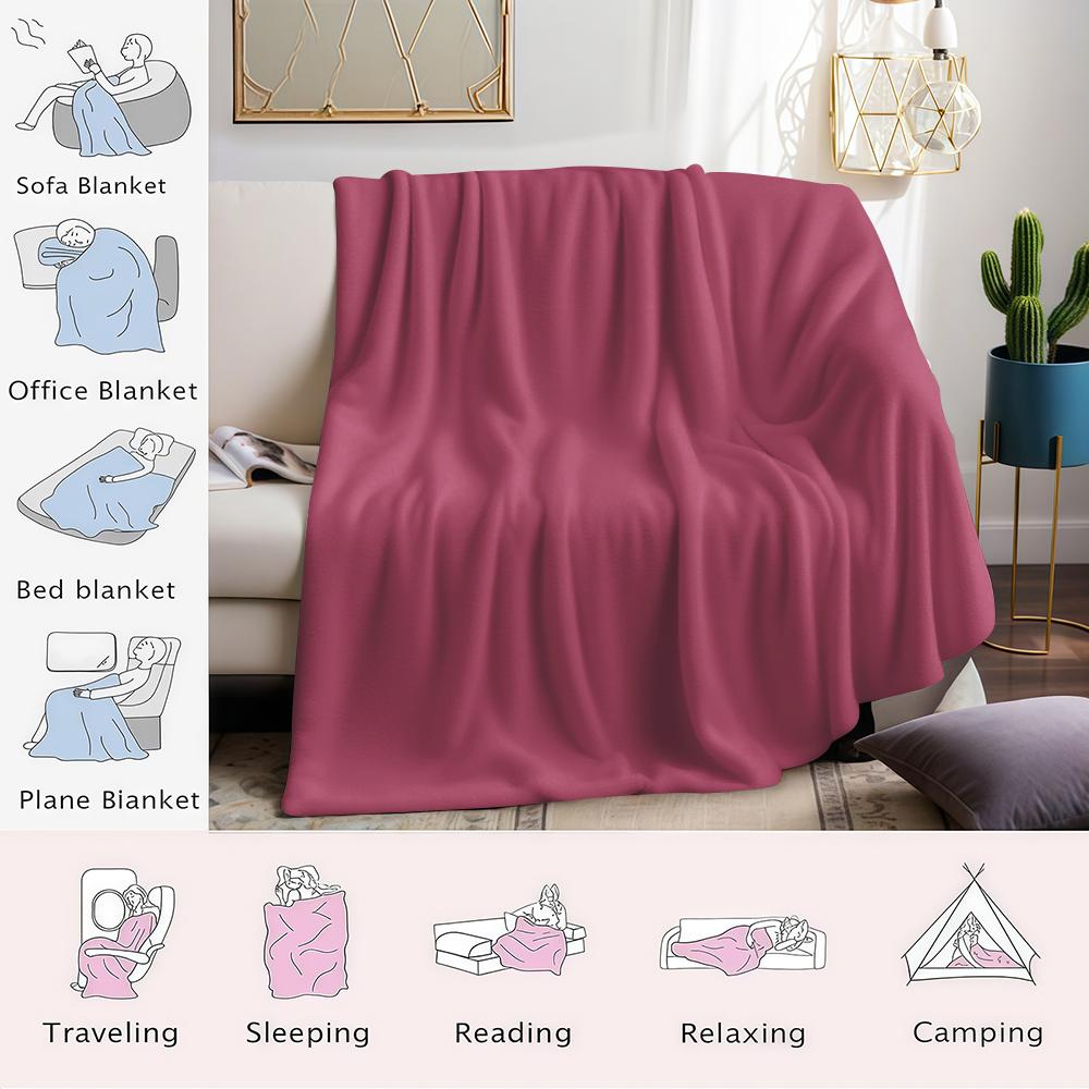 Dusty Mauve Flannel Blanket Warm Soft Halloween Christmas Couch Warm Cozy Decorative Decor Gift for All Season