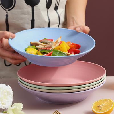 Deepen The Personality Of The Plate Several Dish Sets Combination Fruit Plate Anti-Drop Vegetable Plate Creative Plastic Dinner Plate
