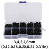 1380pcs All Black Doll Eyes 3-8mm Animal Doll Toy Doll Accessories Plastic Eyes  Doll Making