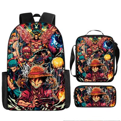 ONE PIECE Luffy One Piece Schoolbag Sauron Backpack Student Nautical King Backpack Satchel Pencil Case Set