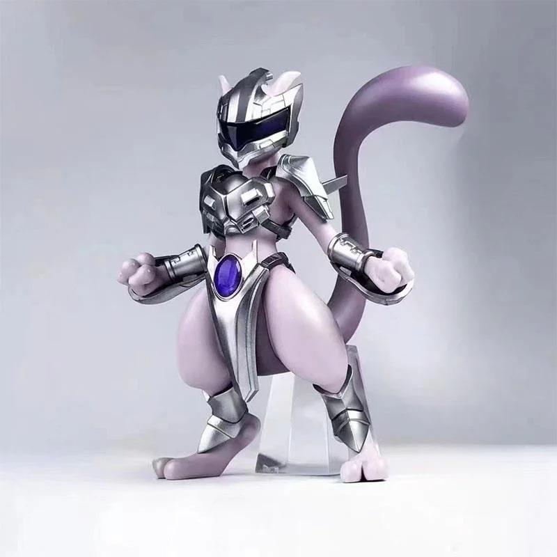 11cm Pokemon Figure Mewtwo Anime Figure Steel Mewtwo cool Figurine Pvc Statue Model Decorations Playthings designed for Kid Gifts Collection
