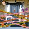 10M Halloween Caution Tape Yellow Hazard Warning Safety Line Outdoor Decoration Prop For Yard And Garden Party Setup