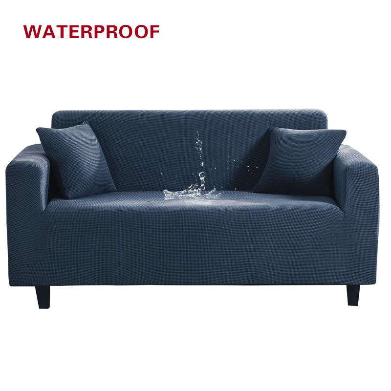 Elastic Sofa Cover Waterproof Solid Color High Stretch Slipcover All-inclusive Elastic Couch Cover Sofa Covers for Living Room