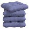 Seat Cushions 4 Pcs Denim Blue 40 X 40 X 12 Cm Fabric