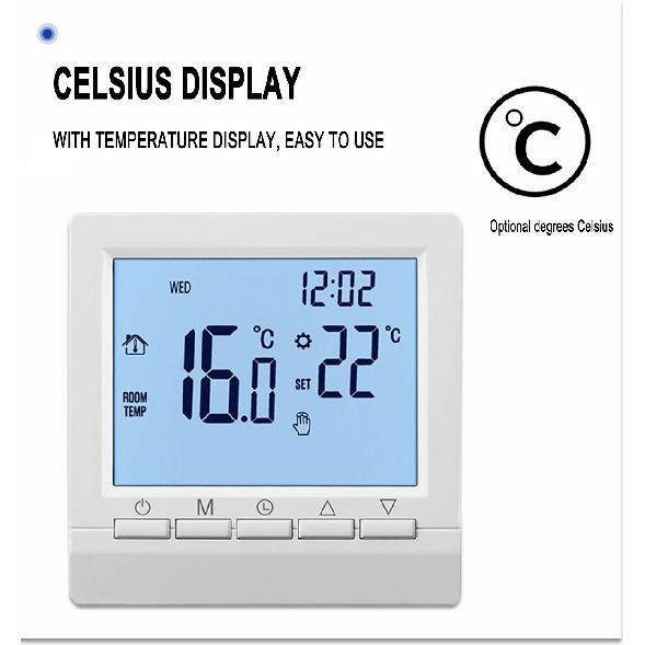 Smart Thermostat Backlight AA Battery Programmable Controller With Child Lock Home Gas Boiler Heating Temperature Controller