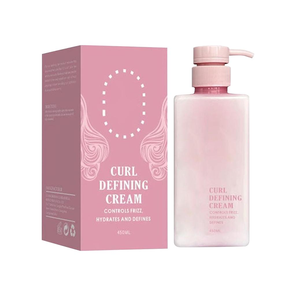 Curl Defining Cream, Curl Volumizing Cream, Curl Cream, Frizz Reduction, Moisturizing, Smoothing Curls & Wavy Hair (1 Bottle)