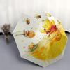 Honey,Bear,Tea Theme Automatic Compact Folding Cute Umbrella - Portable and Durable, 8-Bone Iron Umbrella for All Weather0707083
