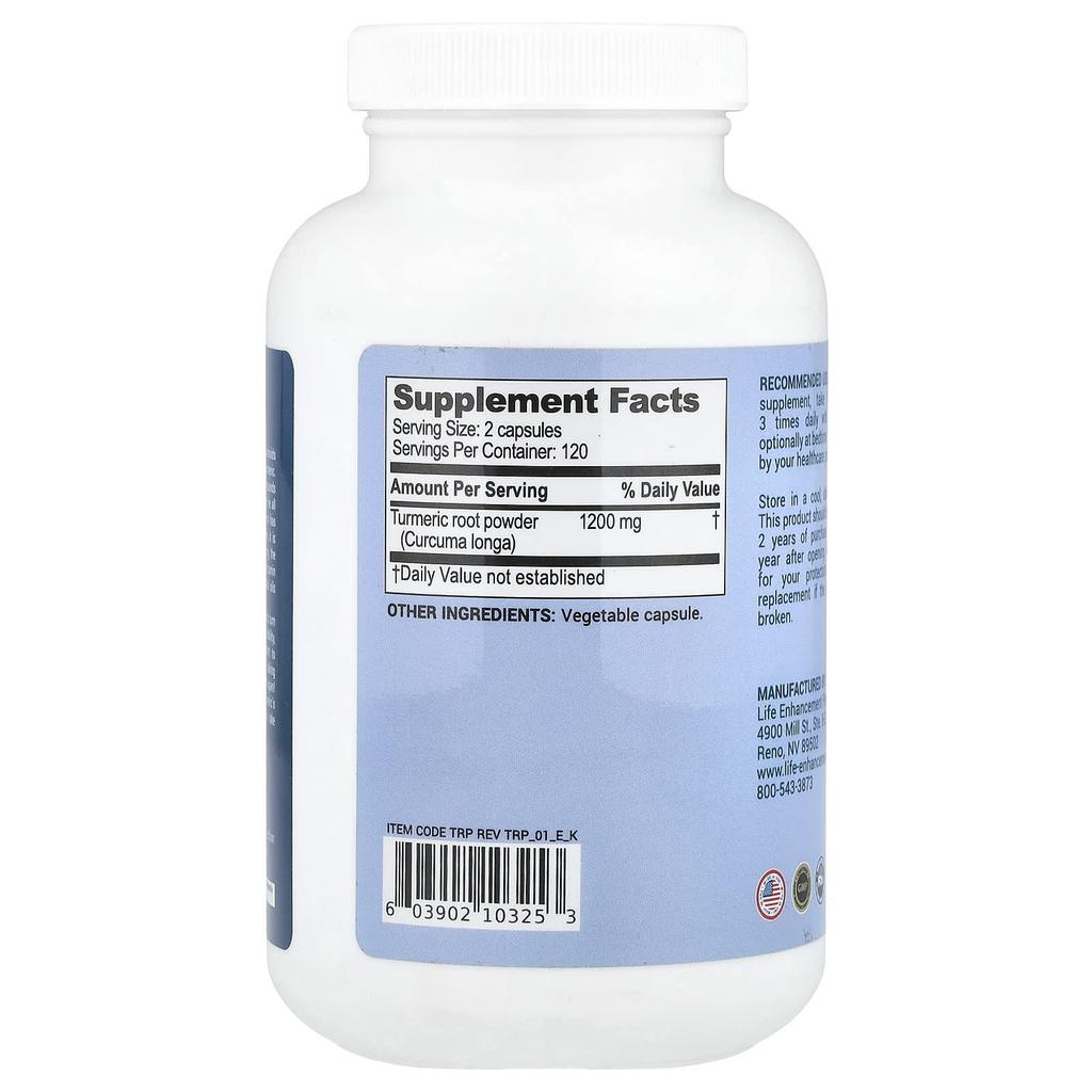 Turmeric Root Power™, 240 Veggie Caps (600Mg per Capsule)